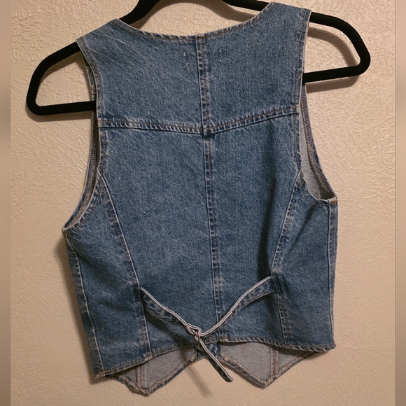 Forever 21 Blue Denim Button-Up Vest - Picture 2 of 3